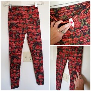 NWOT lularoe firery Alpine lake house leggings